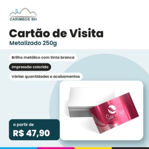 Cartão de Visita Metalizado 250g