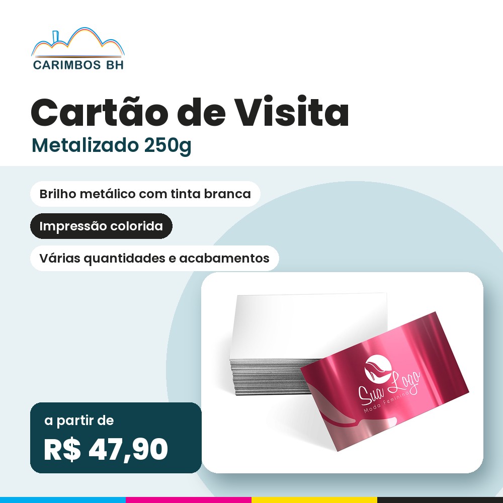 Cartão de Visita Metalizado 250g