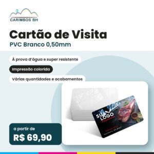 Cartão de Visita PVC Branco 0,50mm
