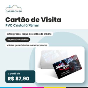 Cartão de Visita PVC Cristal 0,75mm