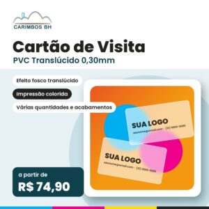 Cartão de Visita PVC Translúcido 0,30mm
