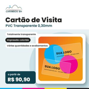 Cartão de Visita PVC Transparente 0,30mm