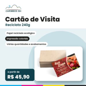 Cartão de Visita Reciclato 240g