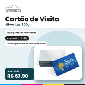 Cartão de Visita Silver Lux 300g
