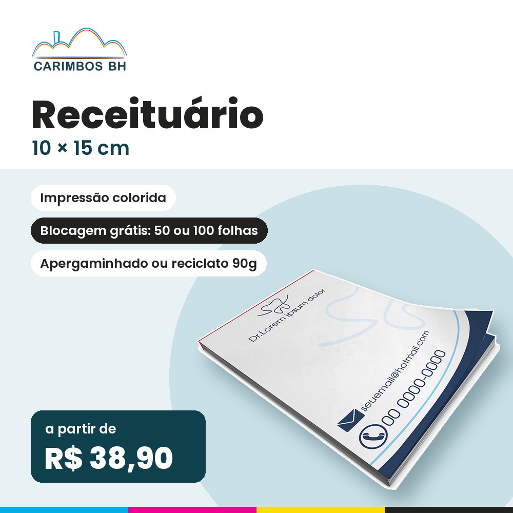 Receituário 10 × 15 cm