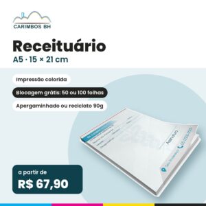 Receituário A5 – 15 × 21 cm