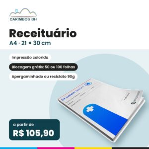 Receituário A4 – 21 × 30 cm