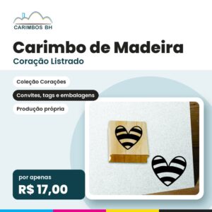 Carimbo Coração Listrado