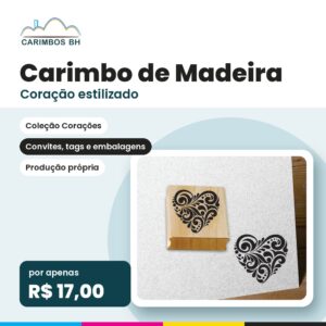 Carimbo Coração estilizado