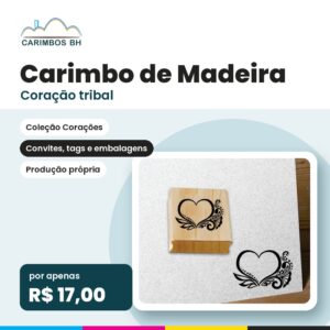 Carimbo Coração tribal