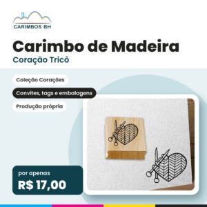 Carimbo Coração Tricô