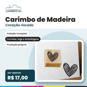Carimbo Coração riscado