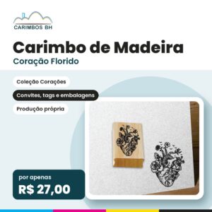 Carimbo Coração Florido