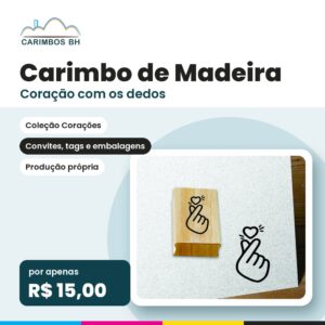 Carimbo Coração com os dedos
