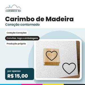 Carimbo Coração contornado